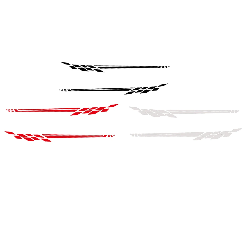 2Pcs Car Side Body Vinyl Decal Sticker Racing Sports Stripe Graphics