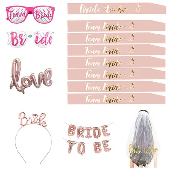 

Team Bride To Be Satin Ribbon Sash Team Bride Badge Wedding Bridal Shower Bachelorette Party Hen Night Decoration Supplies BE01