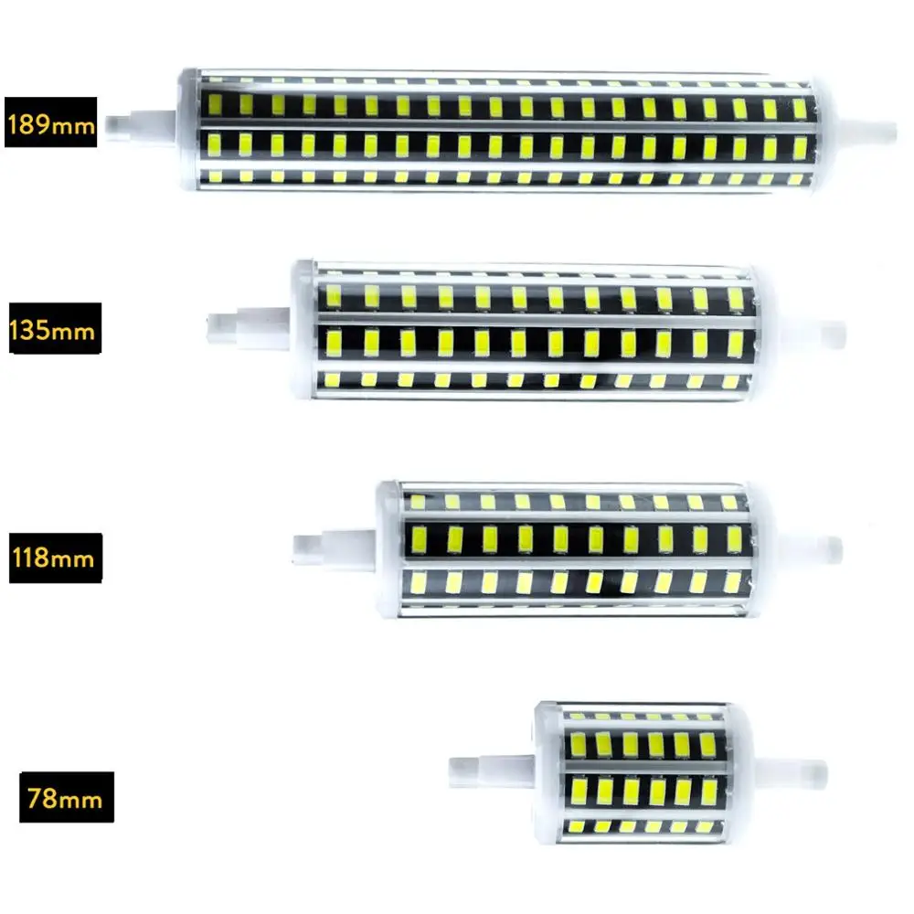R7S Светодиодный прожектор светильник J78 J118 J135 J189 78 мм 118 мм 135 мм 189 мм мощностью 10 Вт, 20 Вт, 25 Вт 30 Вт 5733 SMD лампы 60 Вт 150 Вт галогенных ламп