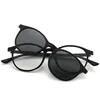 2245 Magnet Clip Round Myopia Glasses 0 -0.5 -1.0 -2.0 To -6.0 , Hyperopia Sunglasses +0.5 +1.0 +2.0 To +6 2