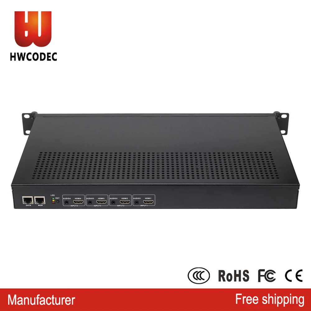 HWCODEC Y520L 1U 3 канала 4K 3840*2160 и 1ch 1080p H264 H265 4 IP ТВ HDMI видео кодировщик Поддержка RTSP RTMP RTMPS