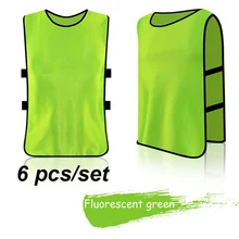 6 шт. взрослый футбол Pinnies быстросохнущие футбольные майки спортивные Scrimmage практика спортивный жилет командный тренировочный жилет