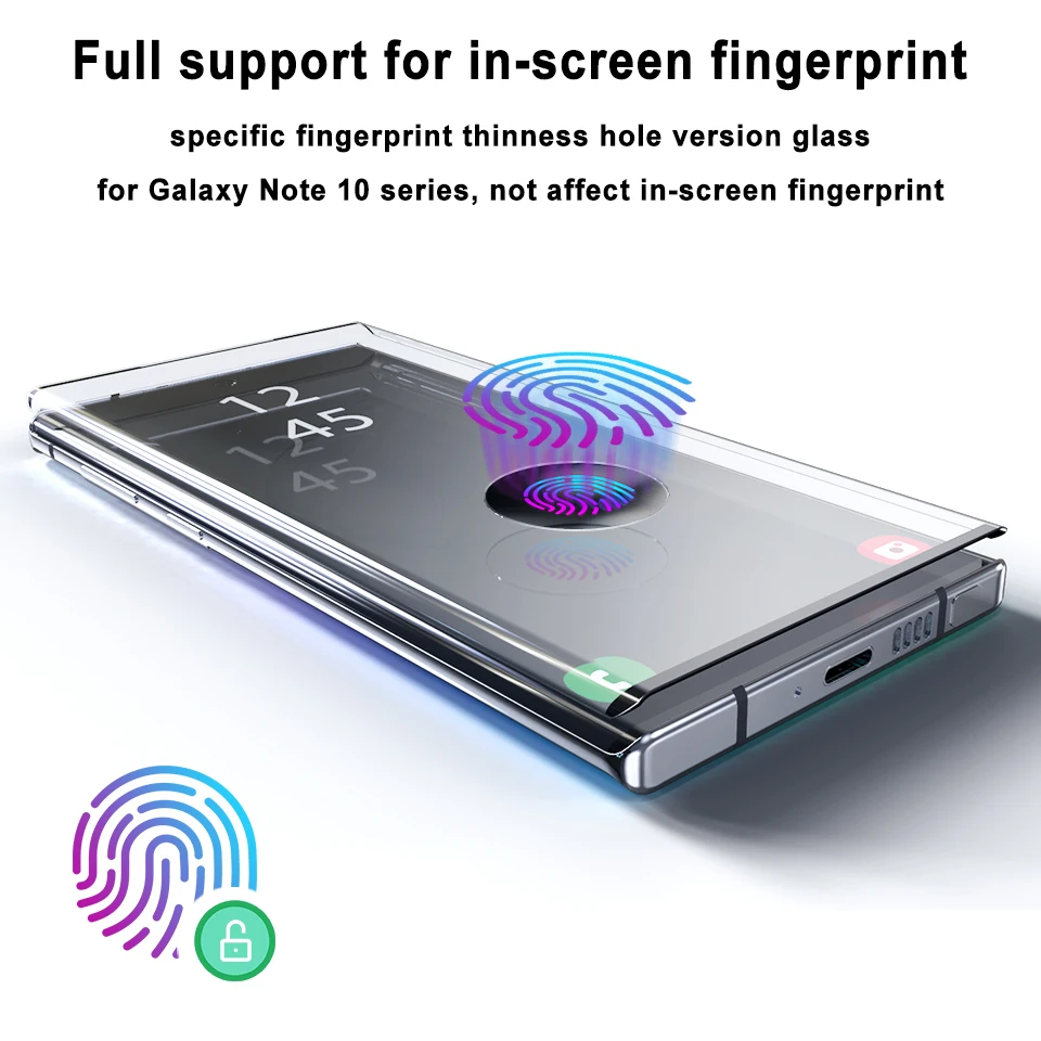 2 в 1 5D изогнутое Защитное стекло для samsung Galaxy note 10 pro Камера объектив на note10 плюс +