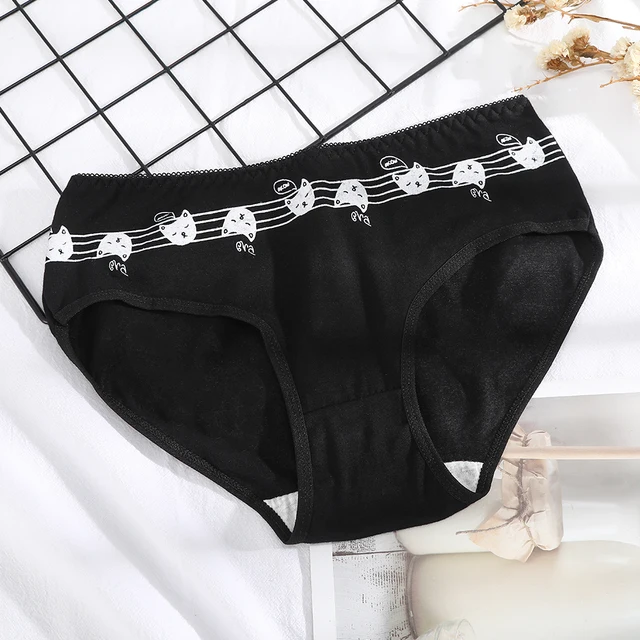 COD Levao Women's Panties Graphite Antibacterial Panty Mid Waist Cotton  Briefs