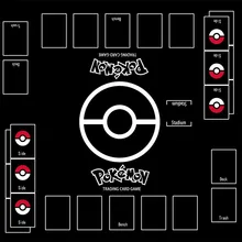 

Pokemon Mat Deluxe 2 Player Compatible Stadium Trading Game Playmat 71*45cm Children Christmas Gift