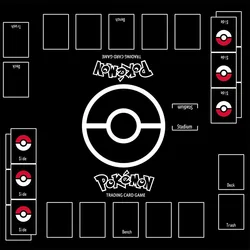 Tapis de jeu Pokemon Deluxe pour 2 joueurs, 71x45cm, Compatible avec les jeux de commerce au stade, cadeau de noël pour enfants 