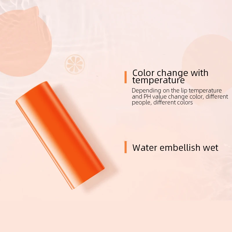 Sweet Orange Extract Lip Balm Temperature Changing Lip Balm Moisturizing Lighten Fine Lines Brighten Lipbalm