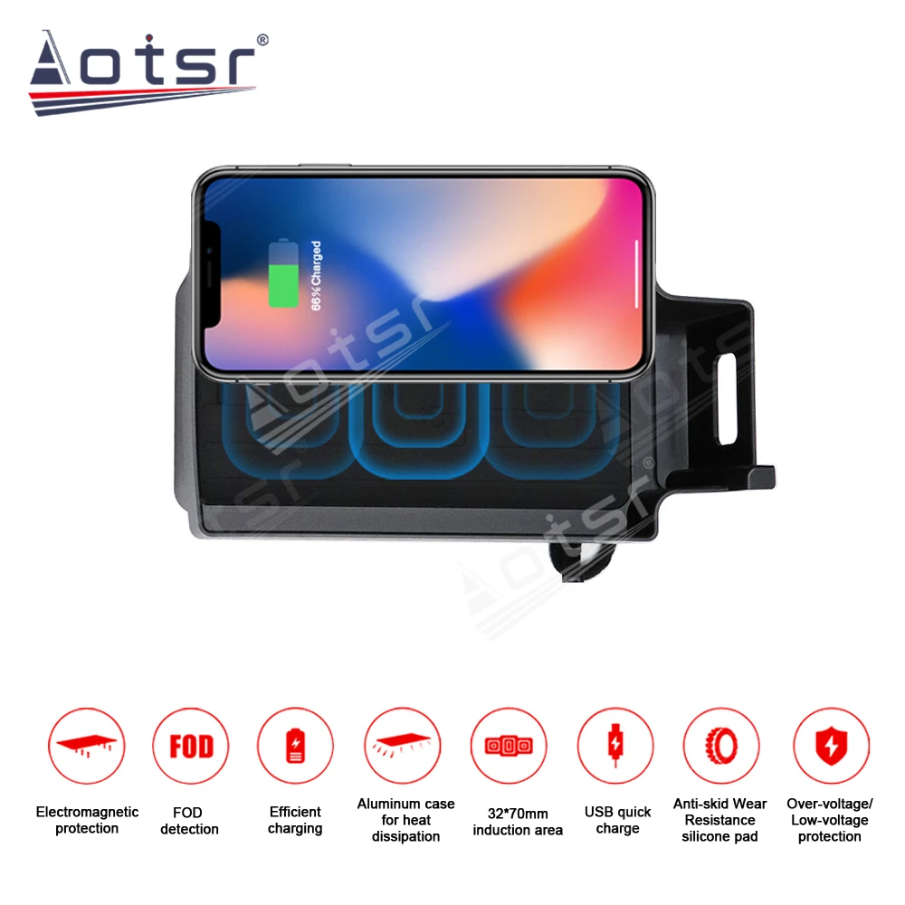 Car Charger Qi Fast Charging Smartphone Wireless For Audi Q3 20162018