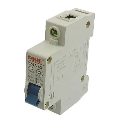 

AC 400V 10A Single Pole Overload Protection MCB Mini Circuit Breaker