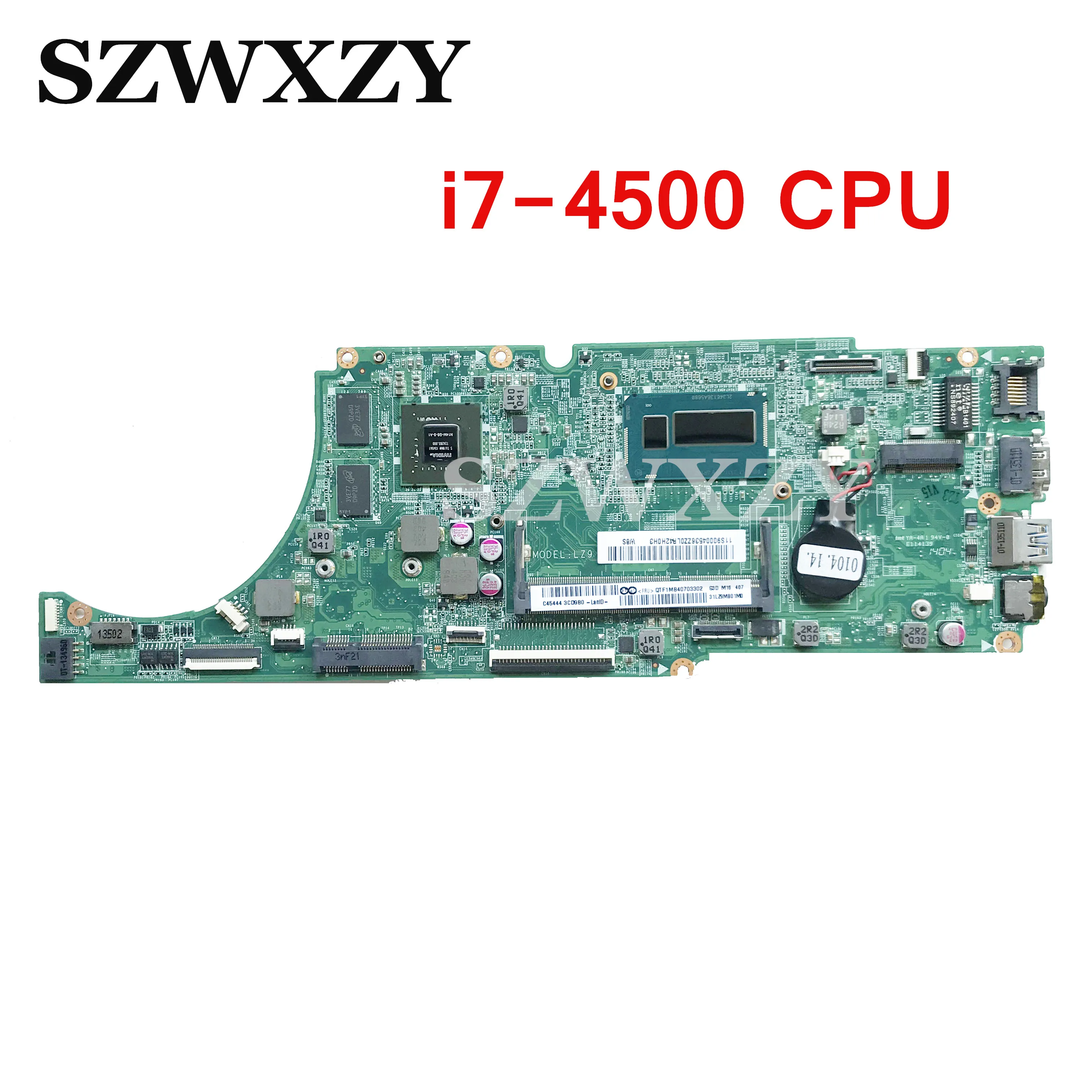 Для lenovo ThinkPad U530 материнская плата для ноутбуков FRU 90004536 DA0LZ9MB8G0 с i7-4500U cpu 2GB GPU