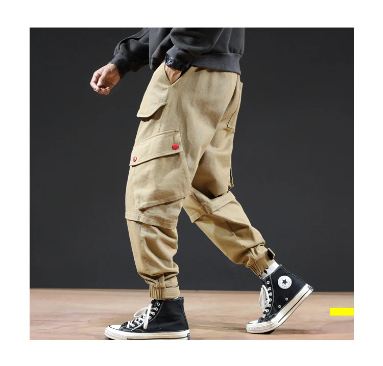 Streetwear Joggers Hip Hop Trousers Men Big Pocket Black Harem Pants Men Clothing Fashions Korean Style Jogger Pants Men