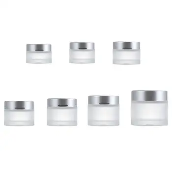 

5/10/15/20/30/50/100g Frosted Glass Refillable Ointment Bottles Jar Empty Cosmetic Jar Pot Eye Shadow Face Cream Container