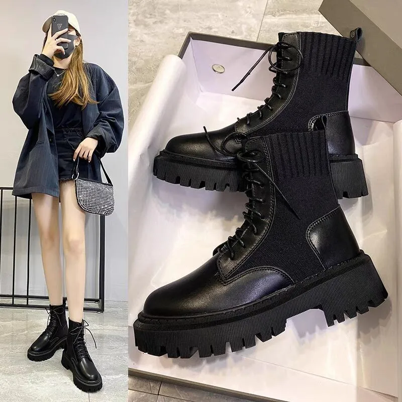 Acheter TUINANLE Bottes De Neige Pour Femmes, Chaussures Montantes Chaudes Noires Antidérapantes, Bottes à Plateforme Imperméables Pour Femmes