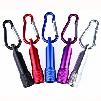 

Mini LED Portable Flashlight camping Keychain Torch Handy Light Lamp Carabiner