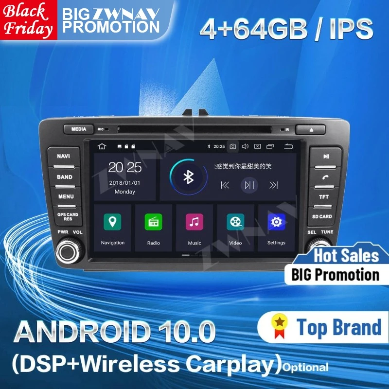 Carplay For Skoda Octavia 2008 2009 2010 2011 2012 2013 2014 2015 Android  10 Gps Navi Auto Audio Stereo Radio Recorder Head Unit - Car Multimedia  Player - AliExpress
