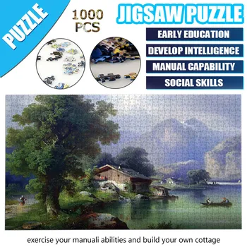 

Toys For Adult Children' Educational Holiday Gift Puzzle 1000PC Landscape Paper kids games educational Toys Size: 70 x 50cm