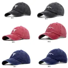 Унисекс забавная бейсбольная Кепка с вышивкой пулемётного пистолета, винтажная одноцветная бейсболка для хип-хопа