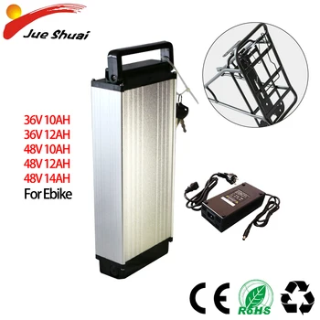 

Lithium Battery 36V48V 10/12/14AH with Charger Rack Electric Bike Lithium ion eBike Battery E Scooter E Bike built-in battery CE