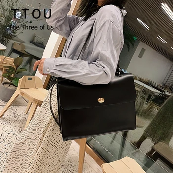 

Designer Fashion Female Shoulder Bag Big Bag Quality PU Leather Solid Color Handbag Ladies Briefcase Tote Shoulder Messenger Bag