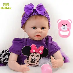 Кукла Bebe reborn55cm силиконовая кукла reborn baby NPK младенец получивший новую жизнь Bonecas Девочка Малыш menina de Silicone l. o. l кукла-сюрприз