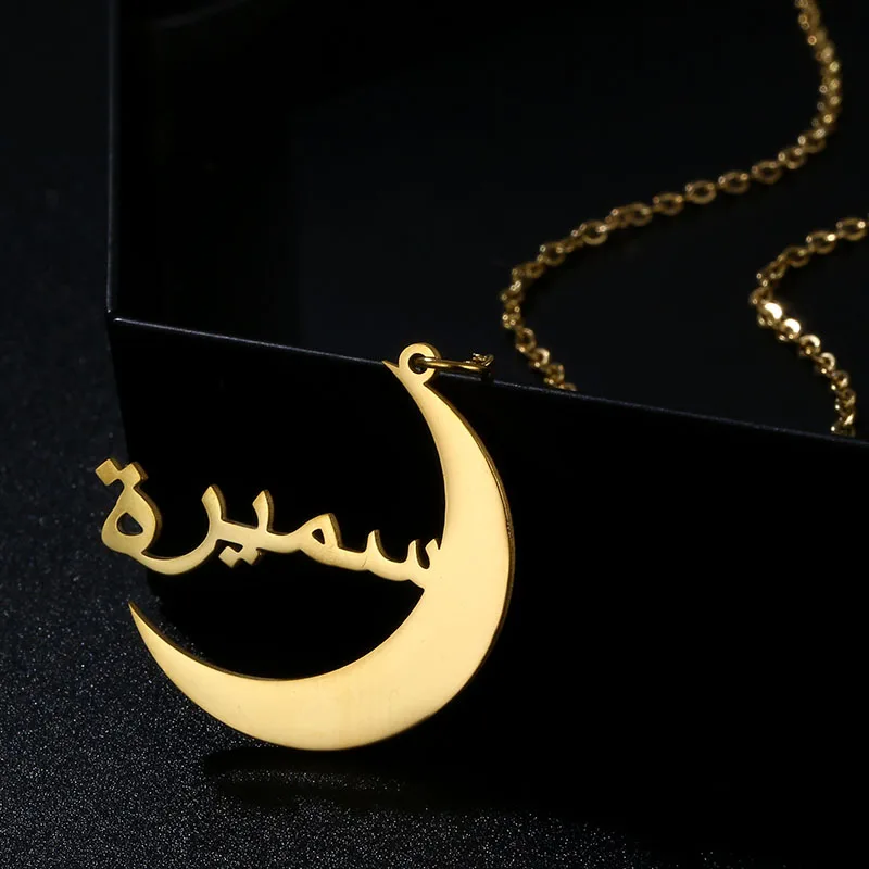 Nama Kustom Logam Baja Nirkarat Kalung 