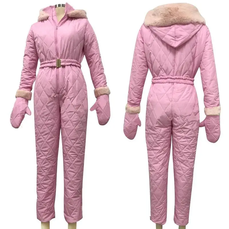 Women Winter Warm Jumpsuit Breathable Snowboard Jacket Skiing Pant Sets Warm Bodysuits for Outdoor Sport Snow Suits Women Winter Warm Jumpsuit Breathable Snowboard Jacket Skiing Pant Sets Warm Bodysuits for Outdoor Sport Snow Suits