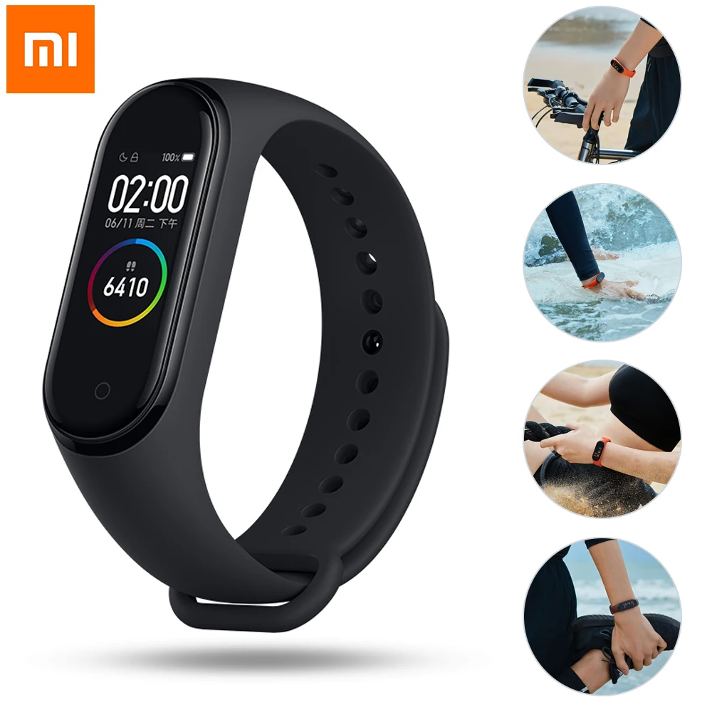 Xiaomi mi Band 4 Smartband фитнес-трекер для измерения сердечного ритма mi band 3 Цвета экран Smartband Bluetooth Спорт Водонепроницаемый Band 4