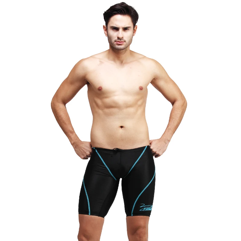 Men Swimming Trunks Fina Approved Competion Swimsuits Waterproof Chlorine Resistant