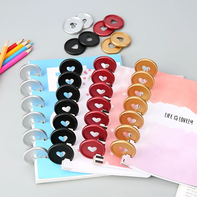 

100PCS Notebook Mushroom Hole Ring For 35MM Loose-Leaf Notebook And Discs Notebook Binding Buckle School supplies