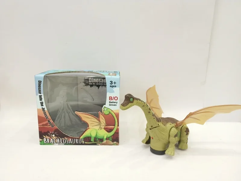 

Jurassic Electric Light Dinosaur Will Walk Shining Model Model Sound And Light Long-Necked Brontosauruses Toy Stall Night Market