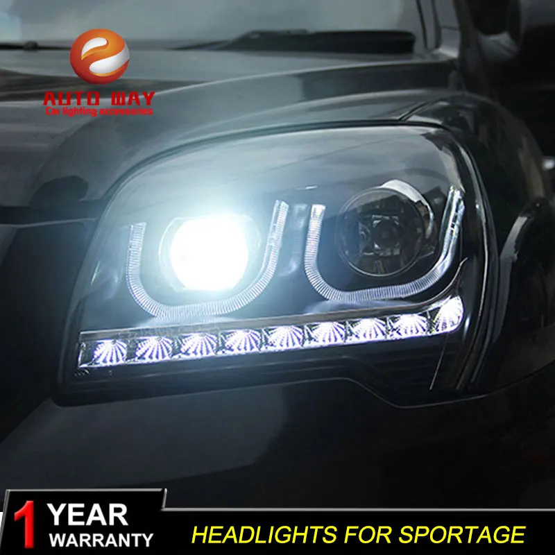 Чехол для автомобильных фар Kia Sportage фары 2009 2011 светодиодный DRL Объектив
