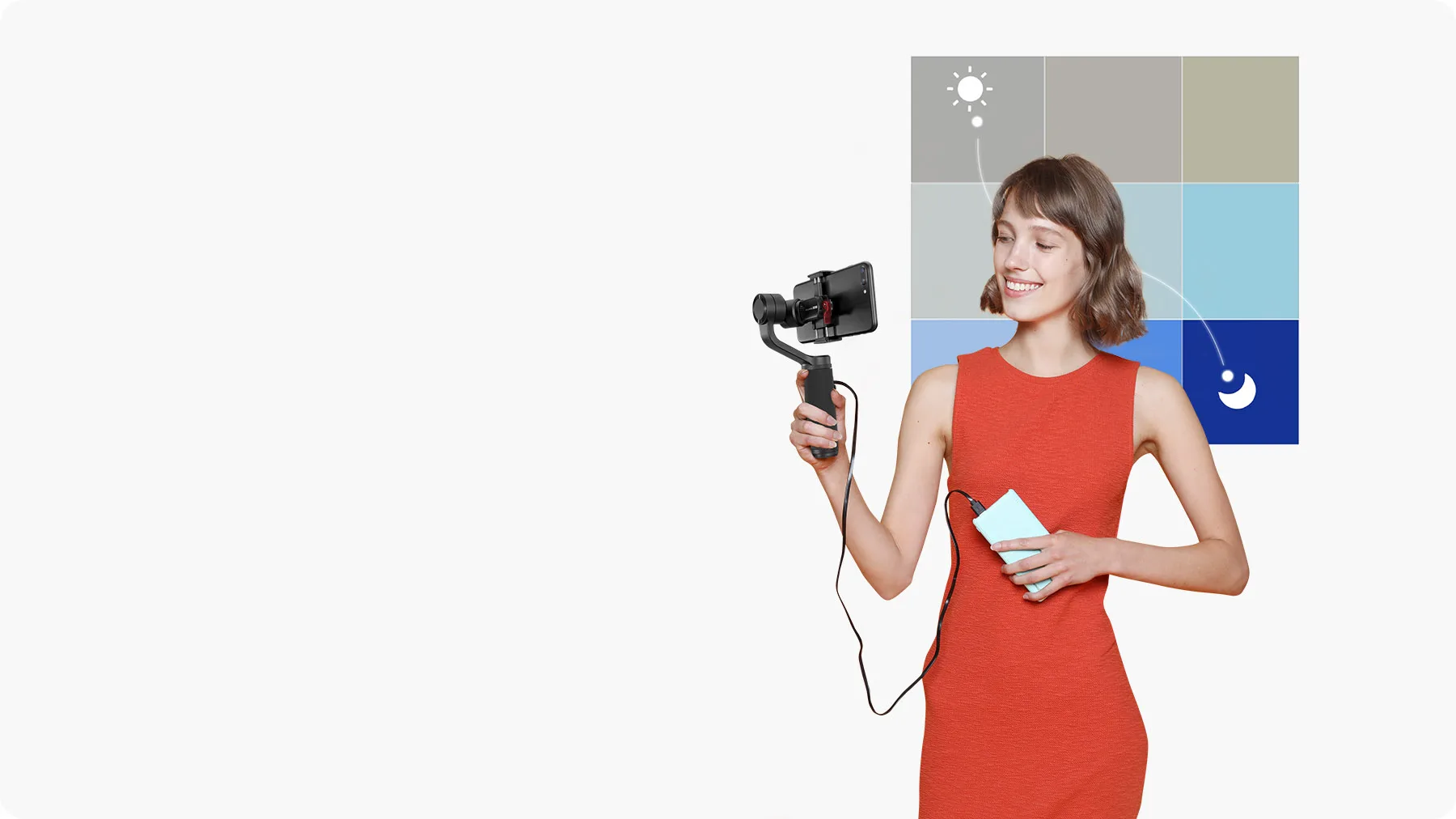 Zhiyun Smooth Q2 карданный 3-осевой Ручной Стабилизатор для iPhone huawei samsung смартфон портативный шарнирный держатель vs гладкой 4