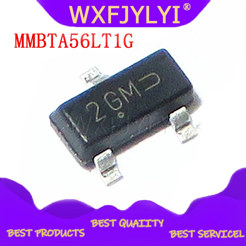 50pcs/lot MMBTA56LT1G PNP 80V 500mA SOT-23 MMBTA56 IC Best quality. | Электронные компоненты и принадлежности