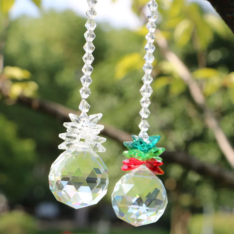 

1PCS Crystal Suncatcher Hanging Prism Pendant Angel Handmade Ornament Wedding Decor Rainbow Maker Prisms Pendant