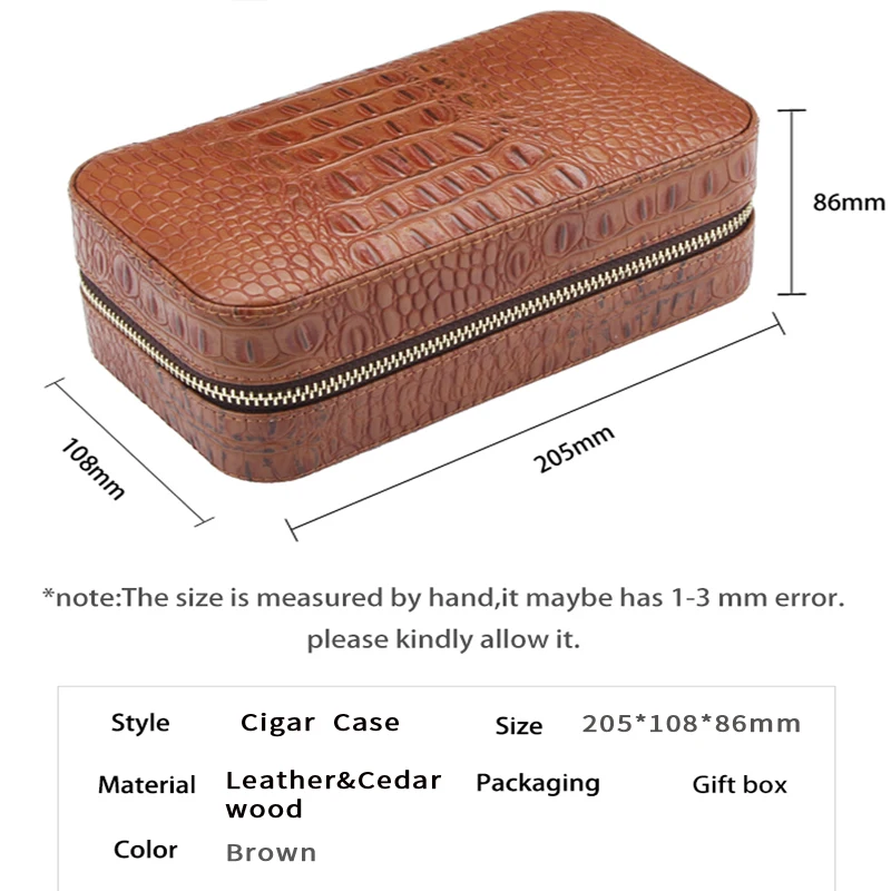 Кожаный чехол для сигар COHIBA Humidor Box, аксессуары для сигар для путешествий из кедрового дерева с увлажнителем