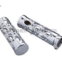 " 25 мм хромированный резной мотоциклетный Ручной Чехол для мотоцикла для Kawasaki Vulcan 2000 Honda VTX 1800 GL1500 GL1800