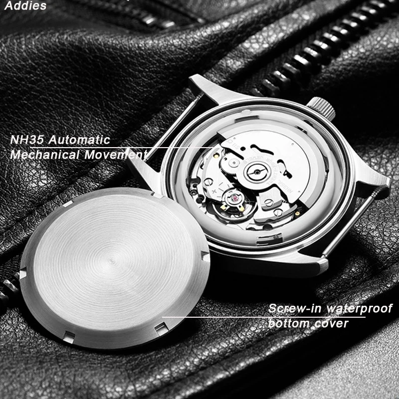 Japan Nh35 Pilot Watch Automatic Mechanical Diver Watch Super Luminous Men Watches Sapphire-5