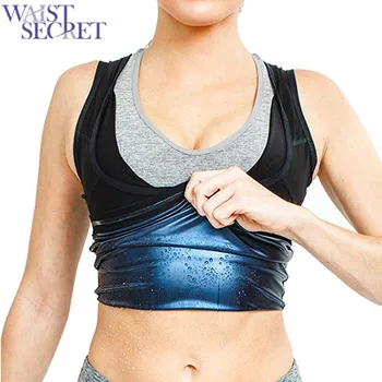 

WAIST SECRET Women Neoprene Thermo Shirt Sweat Sauna Tank Tops Body Shapers Waist Trainer Slimming Vest Fitness Shapewear