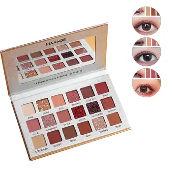 

Rose Gold 18 Colors Shining Eyeshadow Palette Shimmer Matte Long Lasting Makeup Powder Pigment Waterproof Eyeshadow Cosmetic