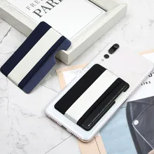 

1PCS New Fashion Elastic Band Cell Phone Card Holder Mobile Phone Wallet Case Credit ID Card Holder 3M Adhesive Sticker Pocket
