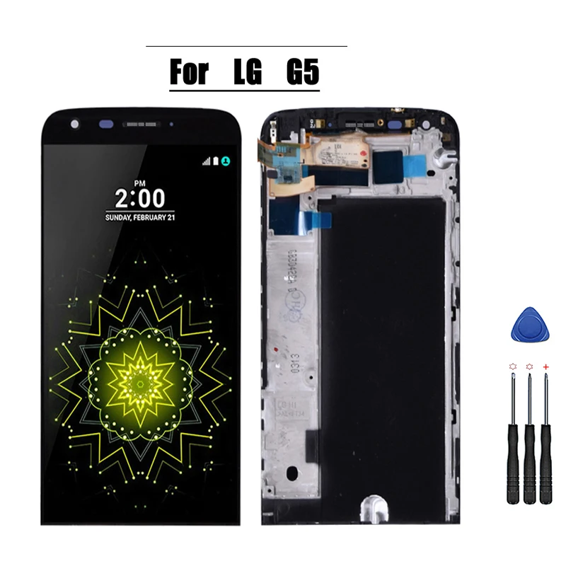 AAA + дисплей для LG G5 экран H850 H840 H860 с рамкой сенсорный дигитайзер крепление ЖК