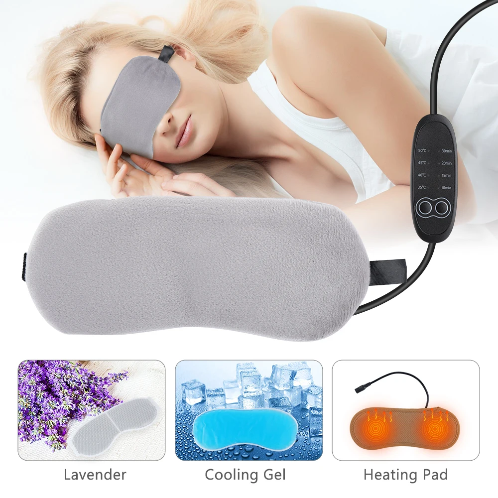 New Heated Eye Mask Cold & Warm Compress Aroma Therapy Dry Eyes Dark Circles Bags Stye Headache Reliever Sleep Aid | Красота и