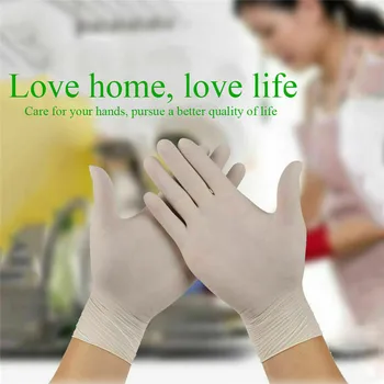 

100pcs Disposable Gloves Latex Cleaning Food Gloves Universal Household Garden Cleaning Waterproof Gloves Female Elastic Mittens