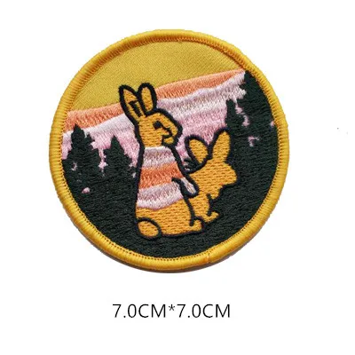 Cartoon round Boy Scout embroidered logo customized children's clothing accessories back glue patch Clothes Cute Patchs for DIY 