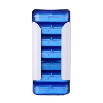 

1 Set of Medicine Storage Boxes Convenient Plastic Colorful 6 Grid Travel Pill Case Pill Organizer for Travel Business Trip Home