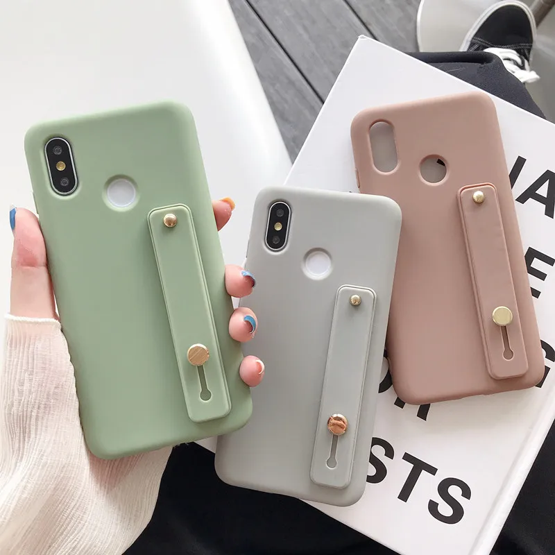 Силиконовый чехол с ремешком на запястье для Redmi Note 5 6 7 K20 Pro 7A 5A 4A 4X 6A GO защитный