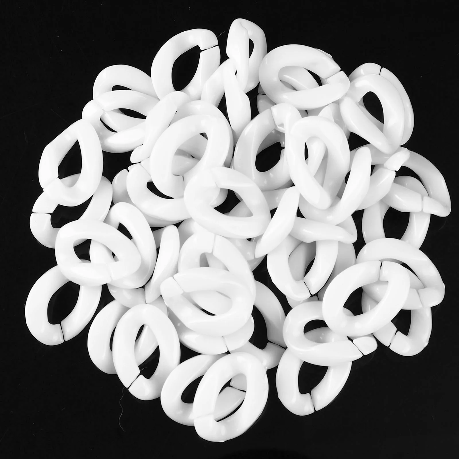 

50 витой цепи пряжки ремесла элегантный акриловый Соединительный зажим кольца DIY модное ожерелье Подвеска Крючки для изготовления ювелирных изделий фитинги