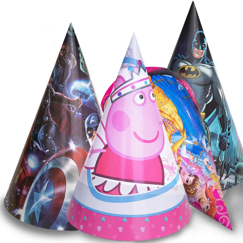 

Paper Hat Party Colorful Children Birthday Holiday Party Pecoration Hat Performance Props Cartoon Multi-Function Party Hat