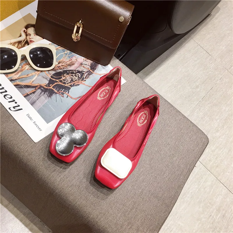 

Spring Autumn Flat Shoes Women Creepers Slip on Square Toe Shoes for Women Korean Style Luxury Shoe Women Designers Mujer Zapato