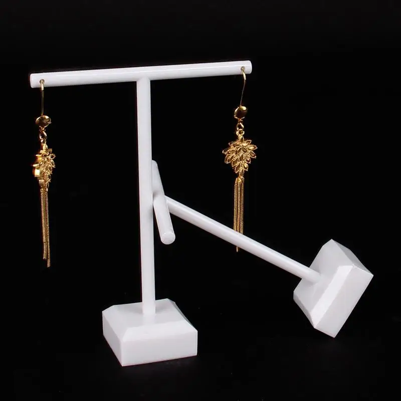 4 pcs earrings stand white ear studs holder hanger jewelry